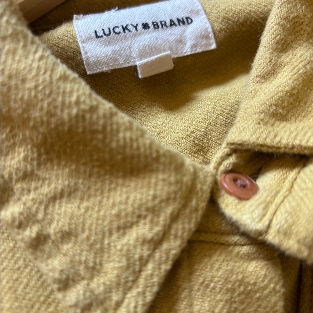 Men’s Lucky Brand Yellow Long Sleeve Button up Shirt XL
